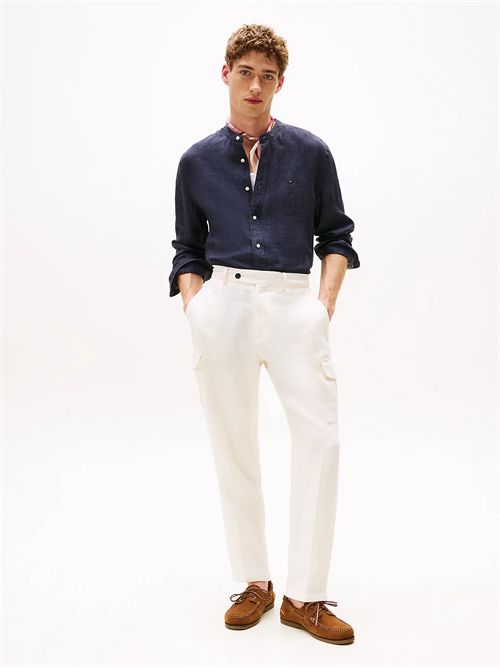 Camicia in puro lino con effetto sbiadito TOMMY HILFIGER | MW0MW39271DW5